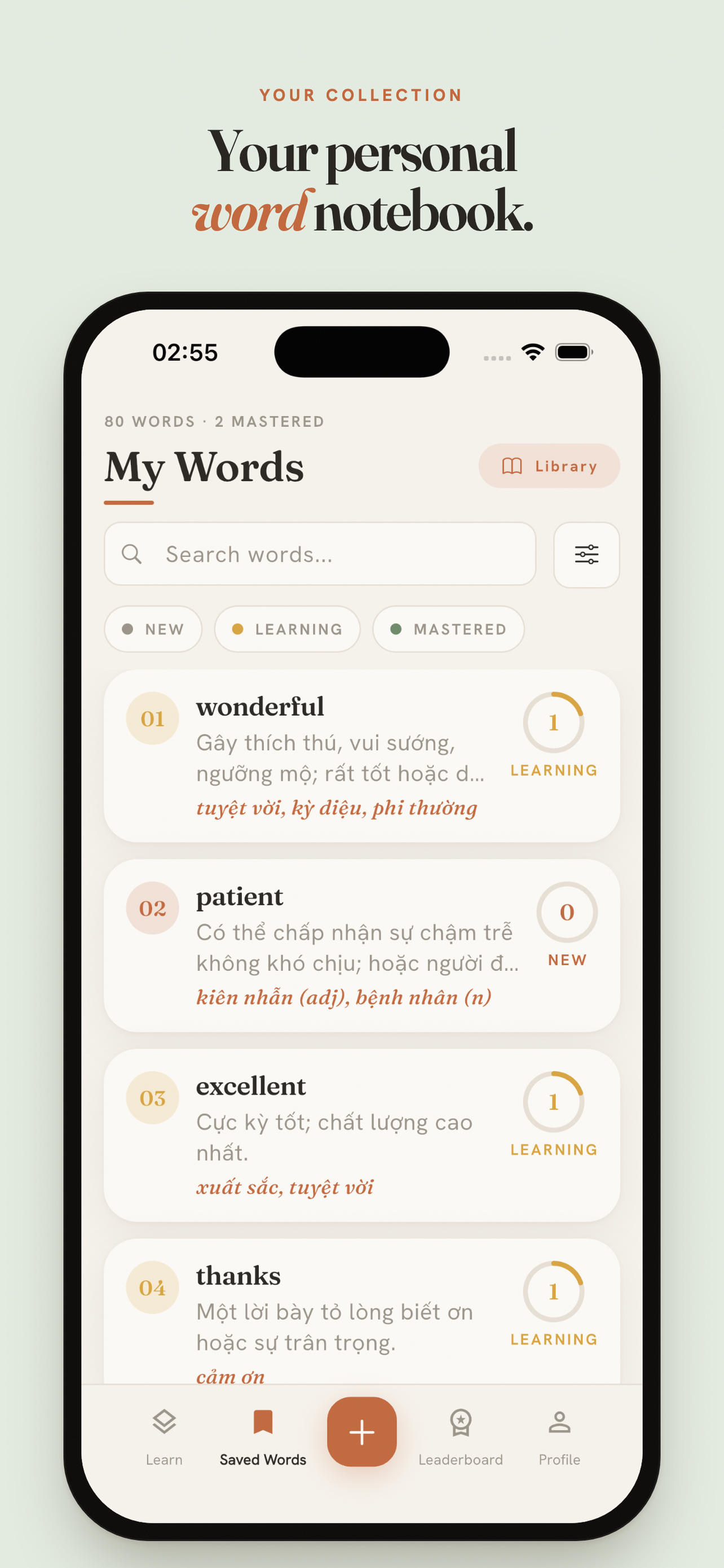 VocabNote App-Vorschau