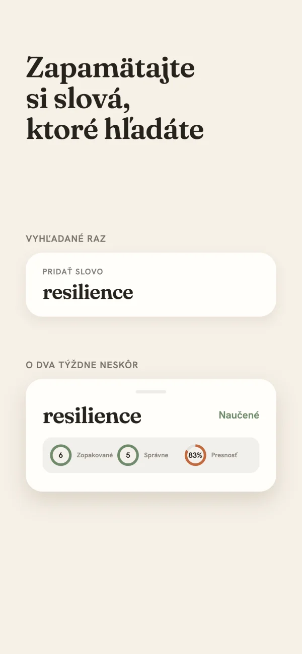 Ukážka aplikácie VocabNote